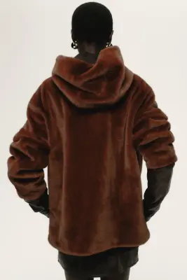 Veste à capuche - Marron — photo 4