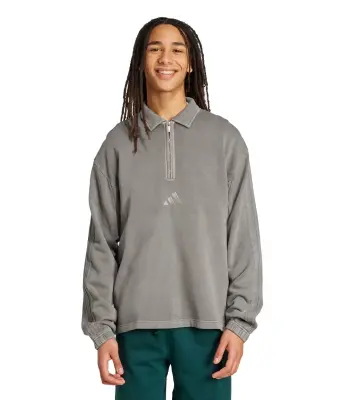 ADIDAS SWEAT ZIP GRANDE LONGUEUR Gris — photo 2