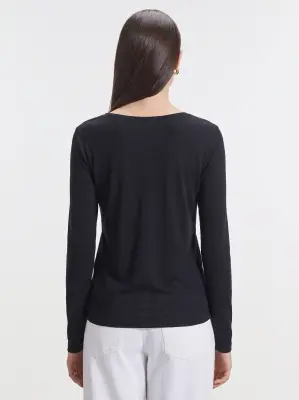 T-shirt en coton et cachemire — photo 2