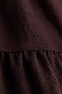 Robe à étages à nouer dans le dos - Marron foncé — photo 4