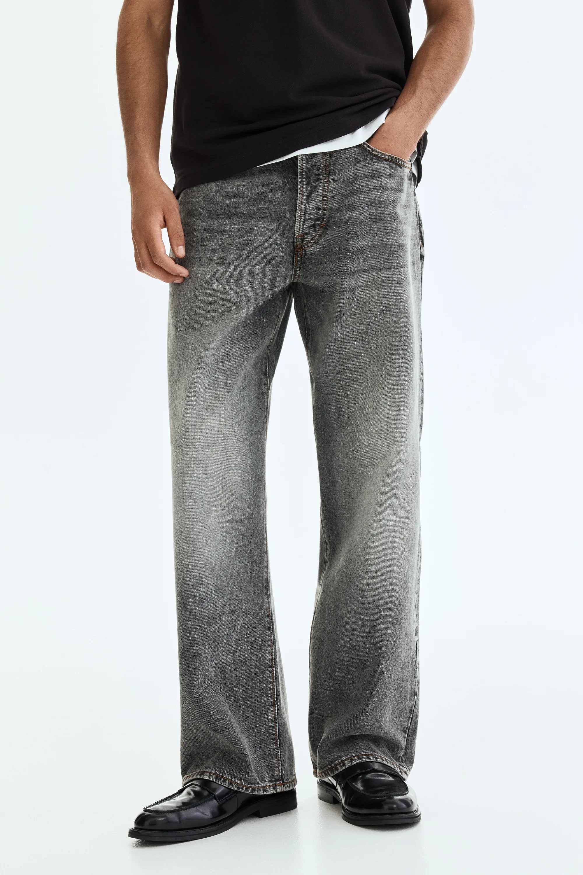 Loose Jeans - Gris denim