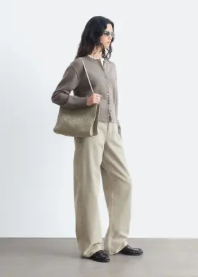 Cardigan en maille fine - Taupe — photo 3