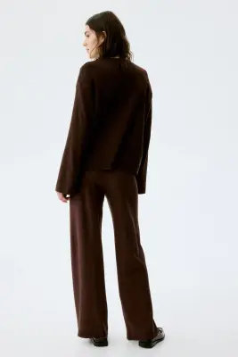 MAMA Pantalon en maille - Marron foncé — photo 2
