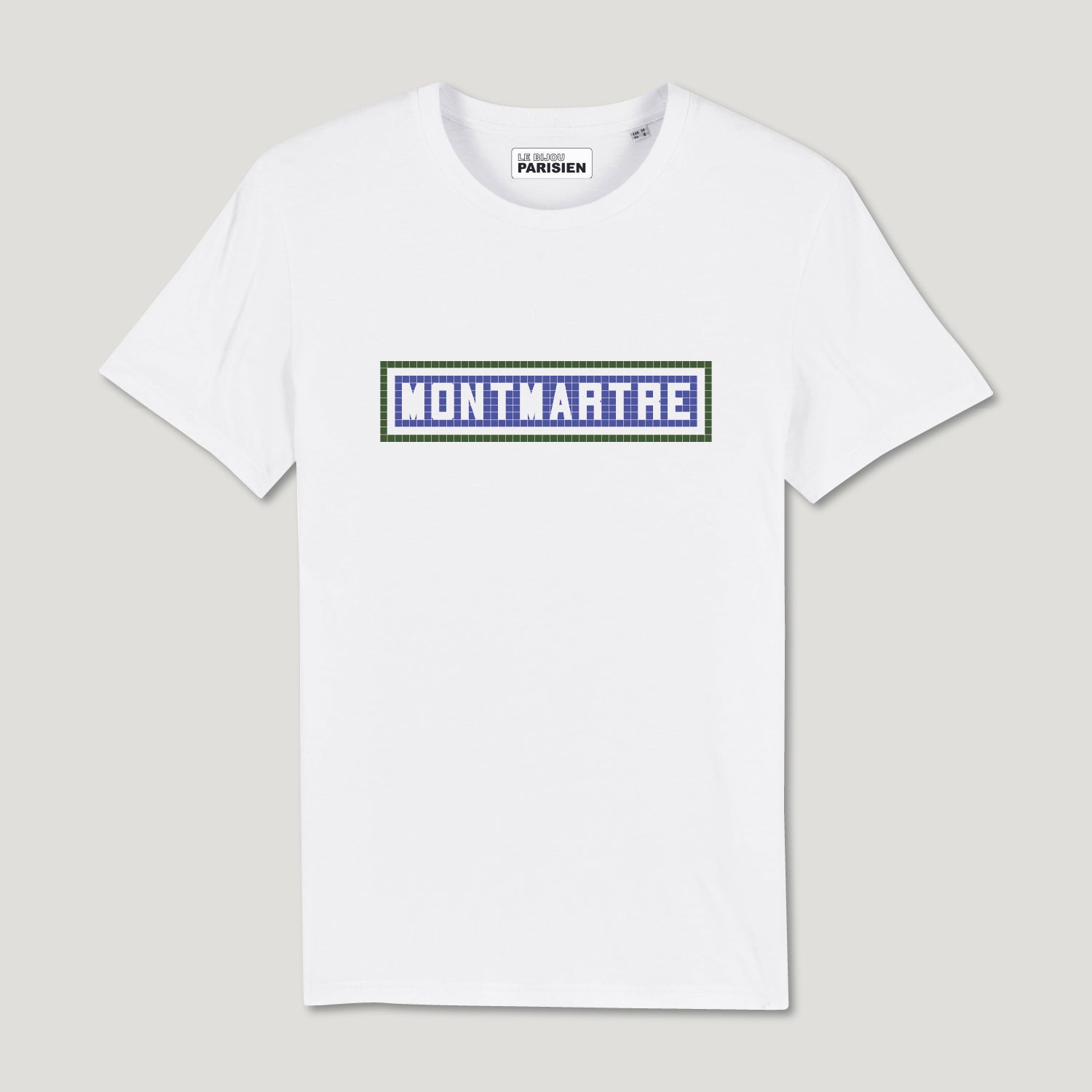 TEE SHIRT COTON BIO IMPRIMÉ - MONTMARTRE - BLANC