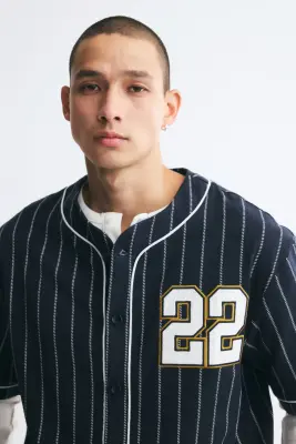 Chemise de baseball Regular Fit - Bleu marine/22 — photo 2