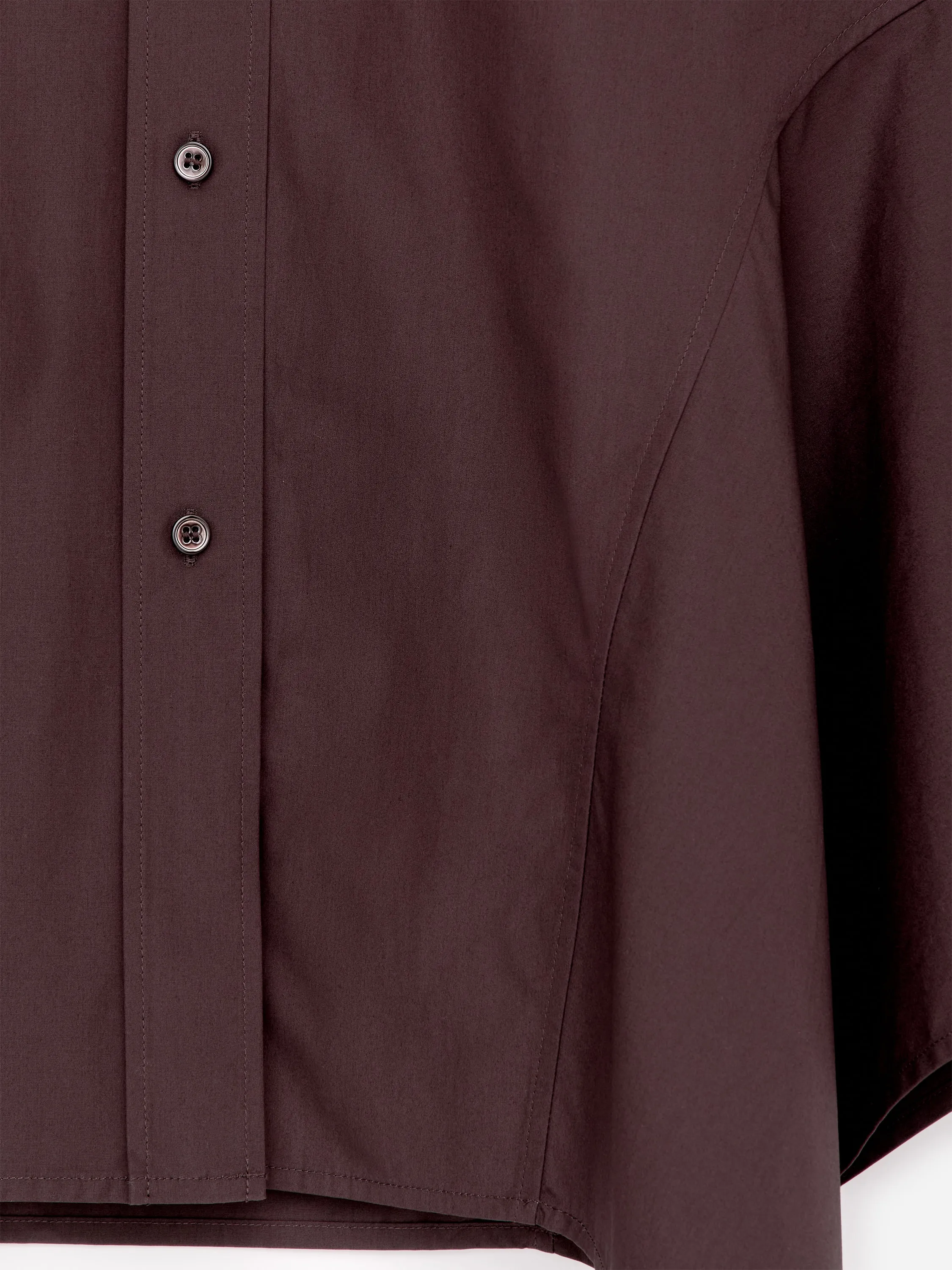Chemise en coton à volants - Marron foncé