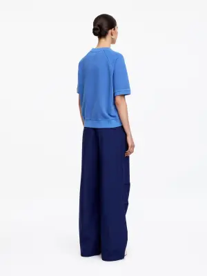 Sweat en tissu éponge - Bleu — photo 2