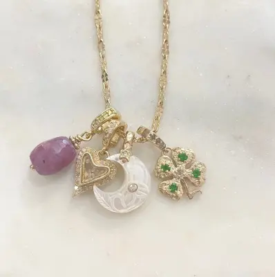 Nouveau ! ROOM SERVICE JEWELRY Charm Rubis Rose — photo 4
