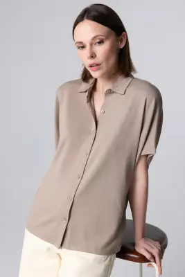Chemise en viscose et élasthanne