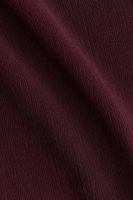 Top à effet drapé avec col droit - Marron foncé — photo 4