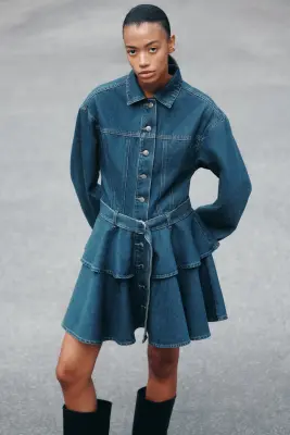Robe chemise en denim - Bleu denim — photo 2