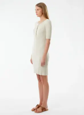 Robe en coton, viscose, élasthanne et fibre métallisée — photo 2