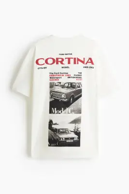 T-shirt oversize imprimé - Blanc/Ford — photo 2