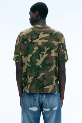 T-shirt carré à imprimé graphique Great - Camouflage — photo 3