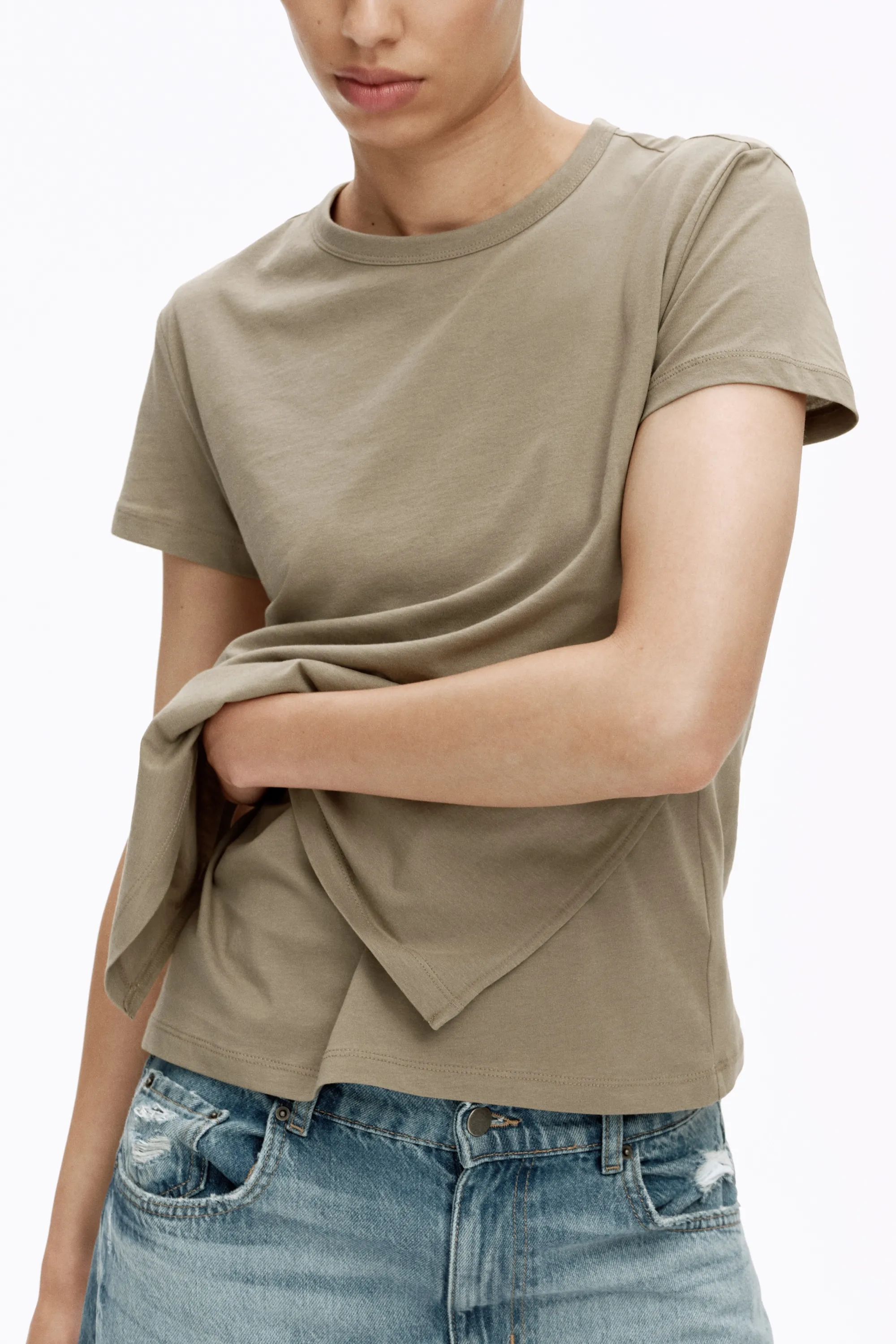 MAMA T-shirt d'allaitement - Vert kaki clair