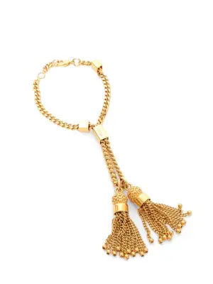 Bracelet LYNN chaîne et pompon en laiton doré Prix boutique 400€ — photo 3