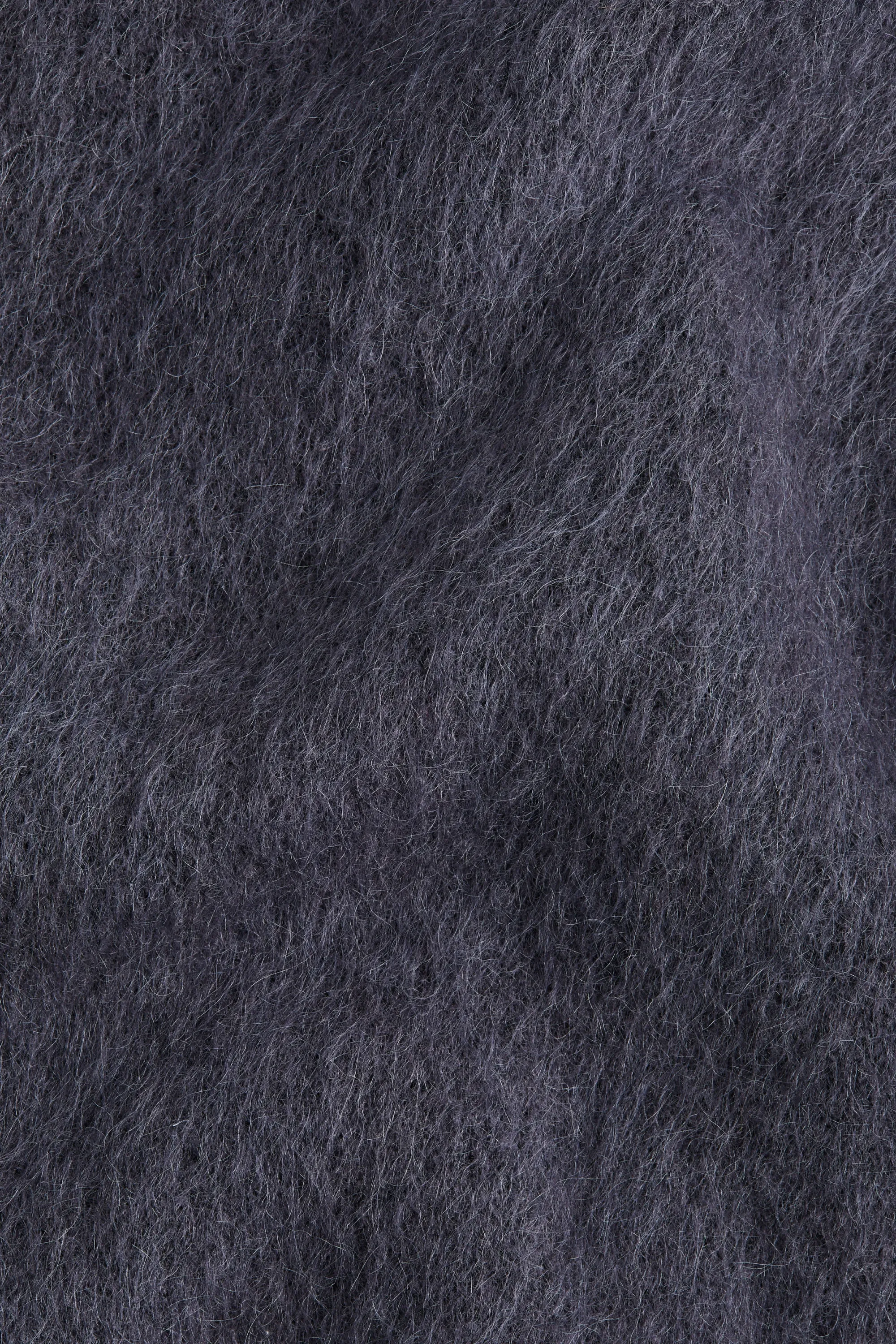 Pull oversize en mohair mélangé - Gris foncé