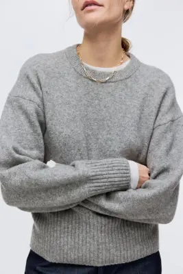 Pull oversize - Gris chiné — photo 1