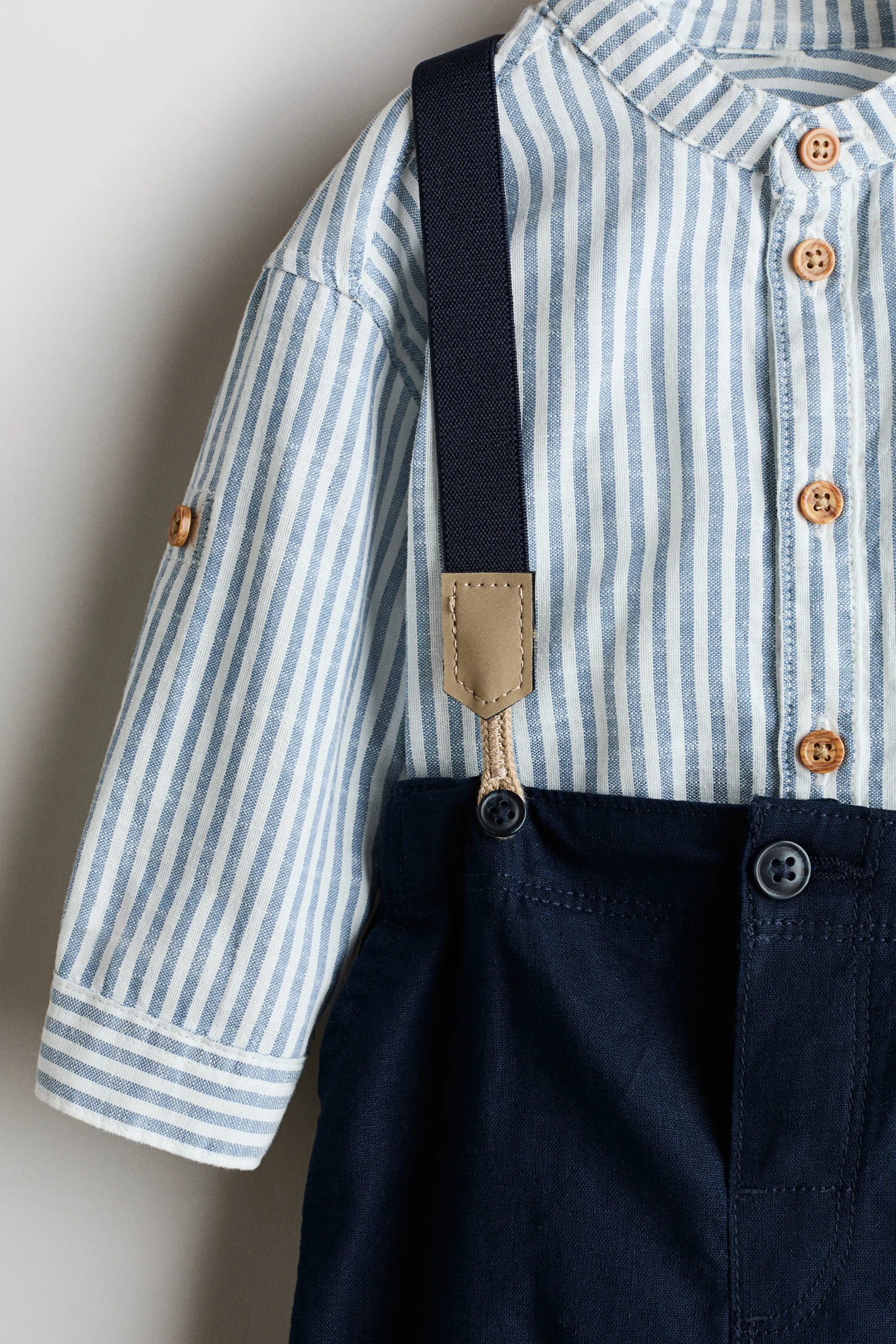 Ensemble habillé 3 pièces - Bleu marine/rayé