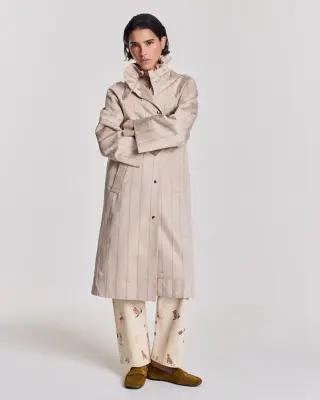 Trench Talma beige et rouge — photo 1