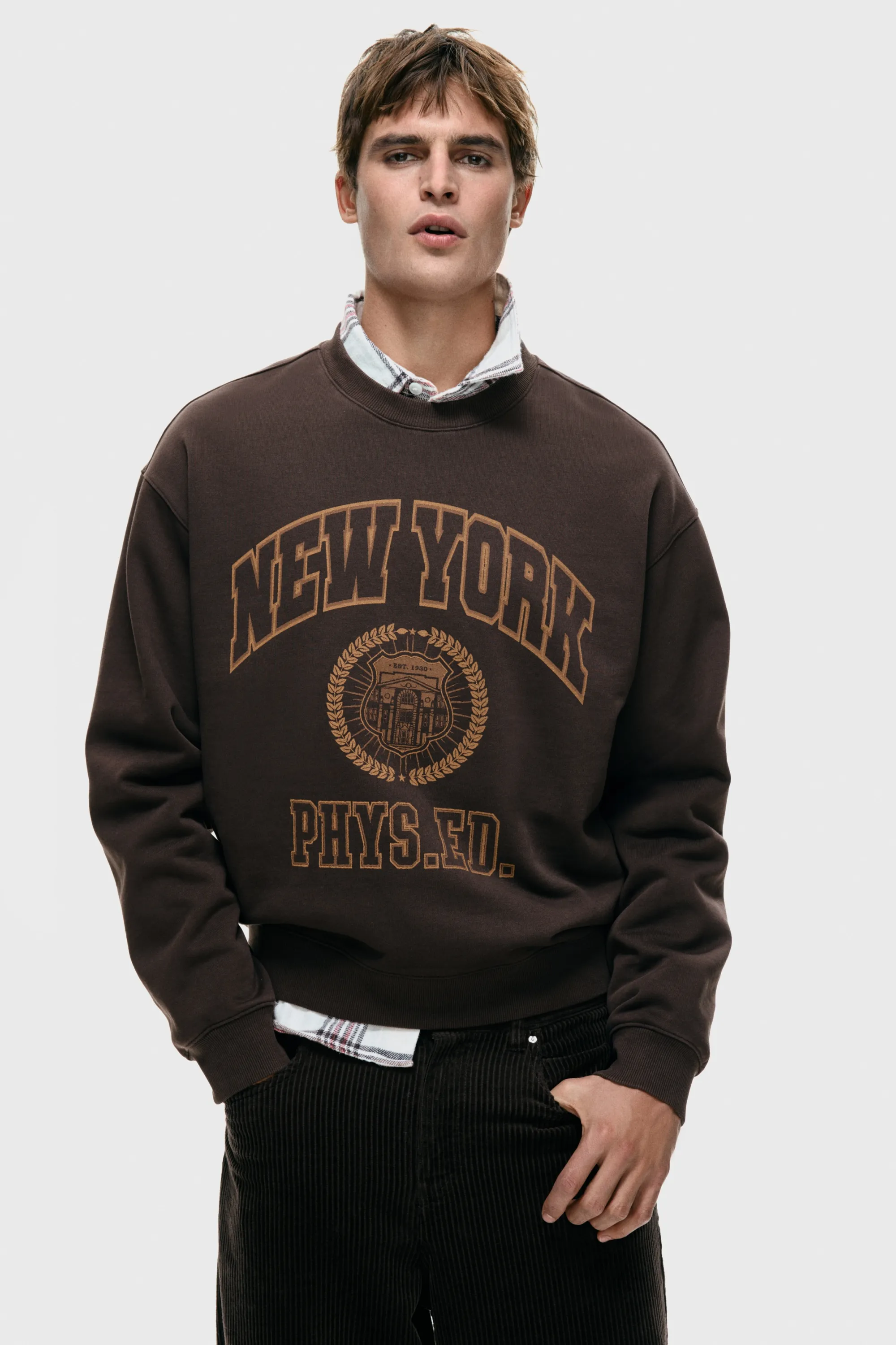 Sweat Loose Fit - Marron foncé/New York