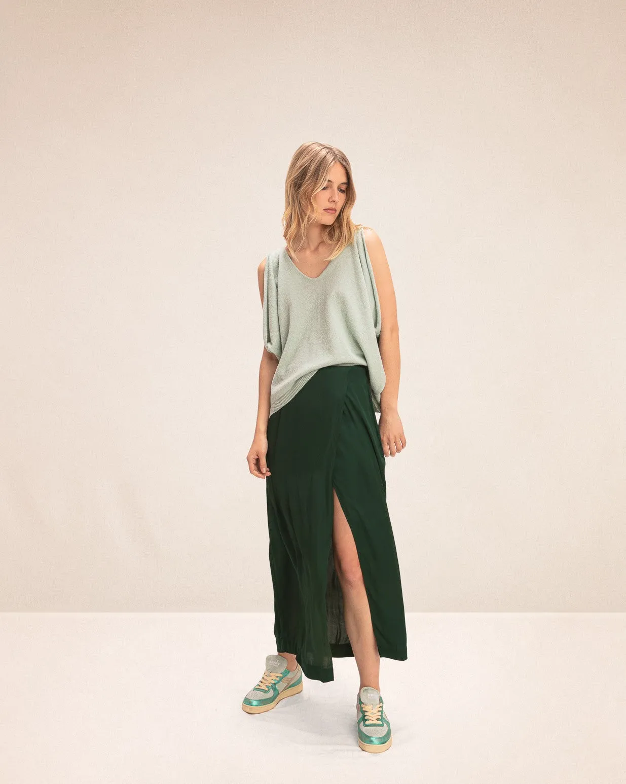 Jupe longue Save HK Green – Karma Koma