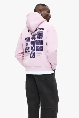 Hoodie imprimé Loose Fit - Rose ancien/Herbarium Archives — photo 3