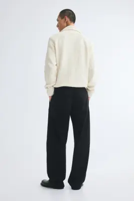 Chino Relaxed Fit à jambes barrel - Noir — photo 3