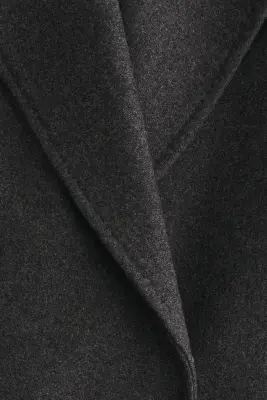 Manteau oversize en laine mélangée - Gris foncé — photo 5