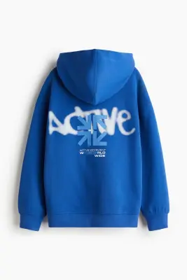 Hoodie de sport - Bleu/Worldwide — photo 1