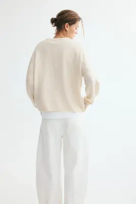 Pull - Beige clair chiné — photo 3