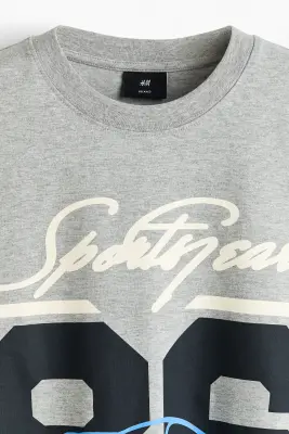 T-shirt imprimé Relaxed Fit - Gris chiné/Sport gear 86 — photo 4