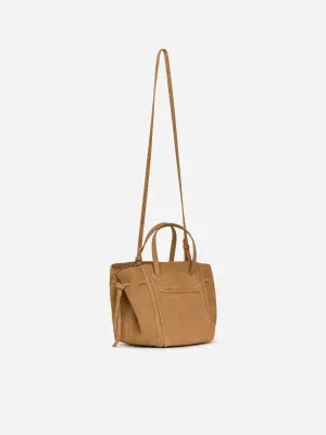 Sac fourre-tout en cuir - Marron — photo 1