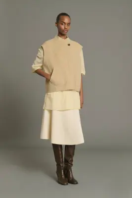BLOUSON ADELINE BEIGE CHINÉ — photo 4