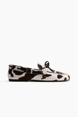 Chaussures de pont - Blanc/imprimé peau de vache — photo 3
