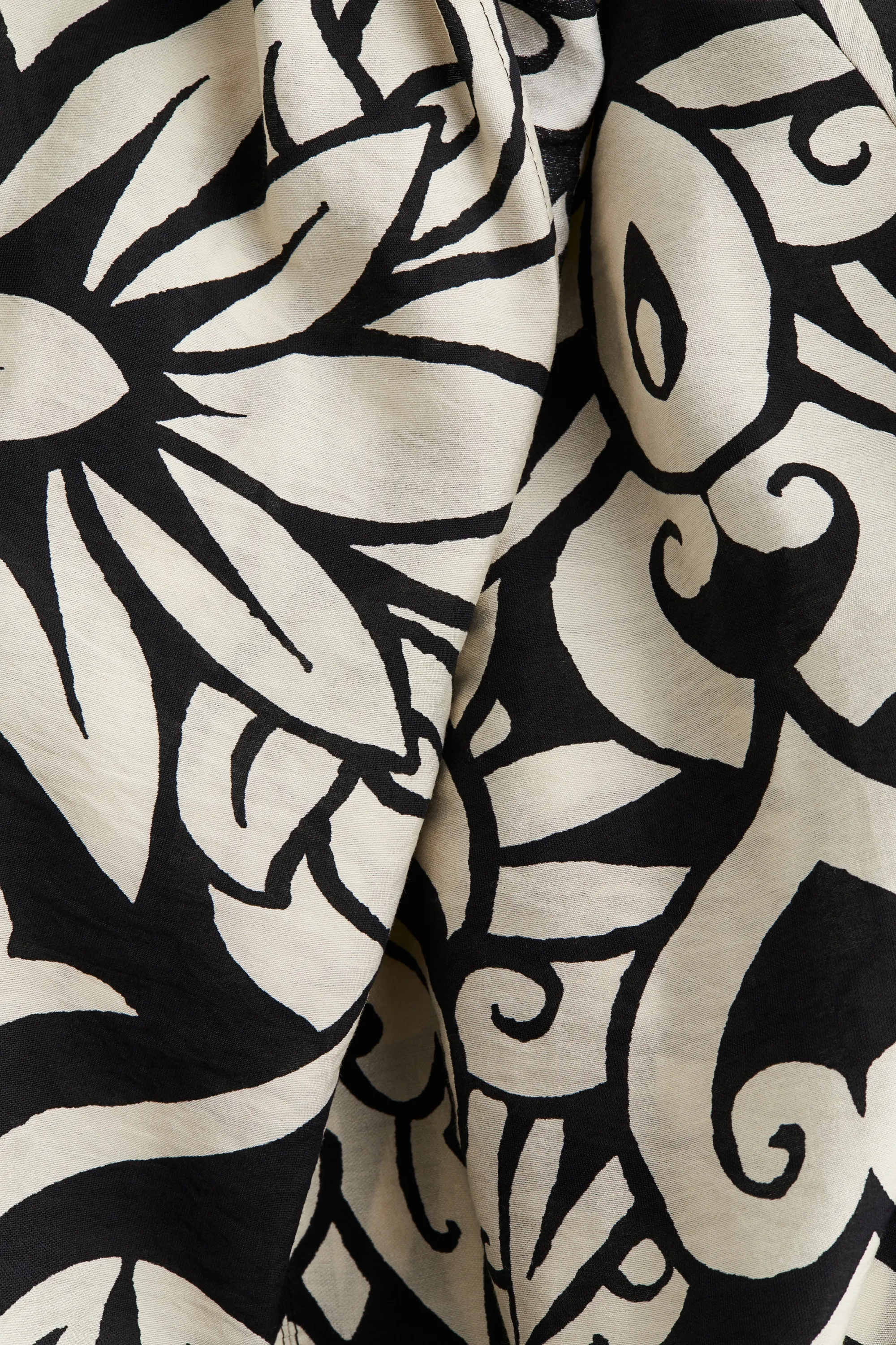 Robe tunique avec ceinture à nouer - Noir/motif