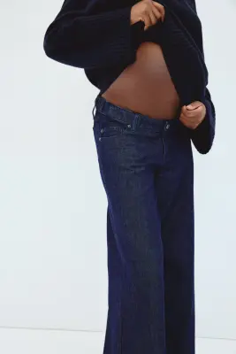 MAMA Wide Low Jeans - Bleu denim foncé — photo 2