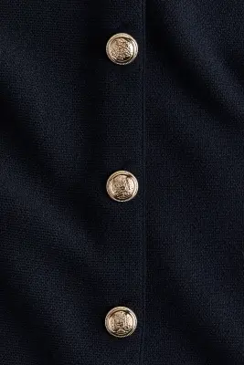 Gilet ajusté en maille fine - Bleu marine — photo 4