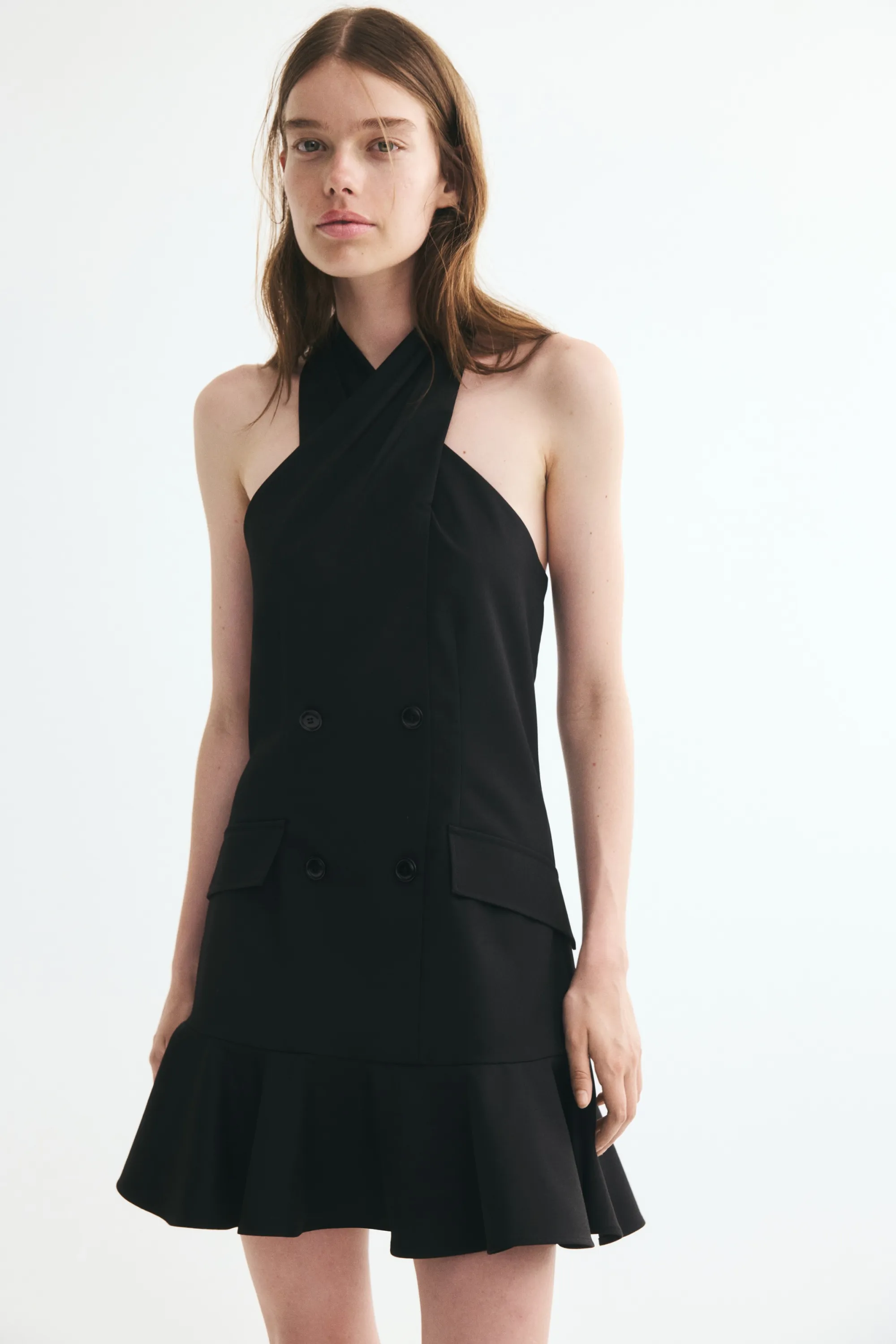 Robe blazer dos nu - Noir