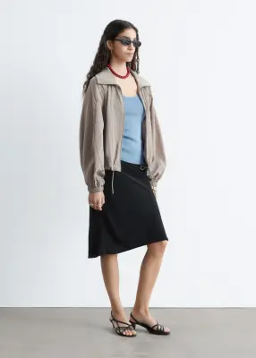 Veste sportive à cordon de serrage - Taupe — photo 4