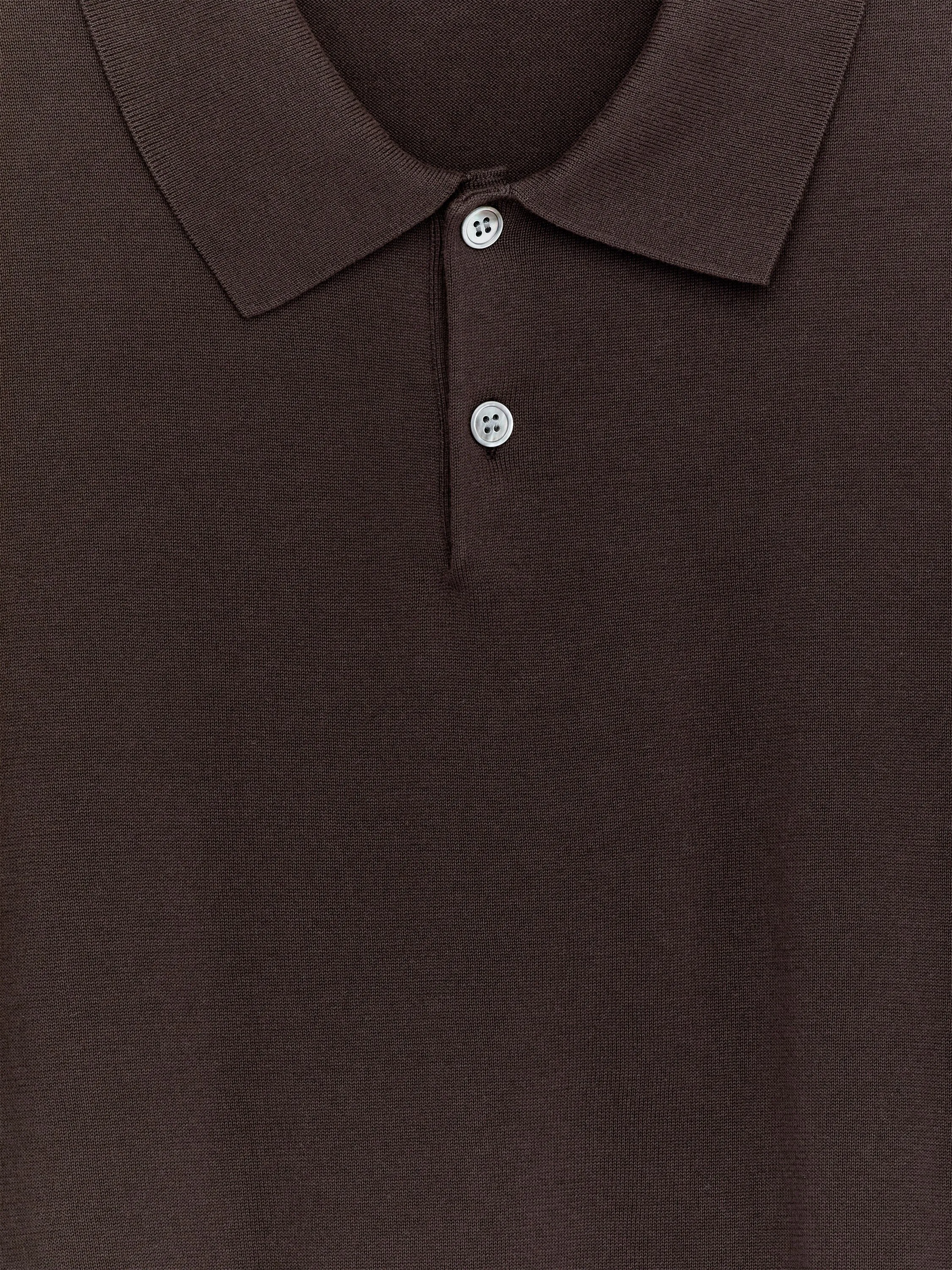 Polo en coton - Marron foncé