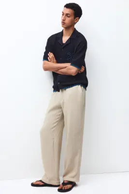 Pantalon Relaxed Fit - Beige — photo 4