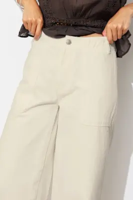 Pantalon large en toile Femme — photo 5