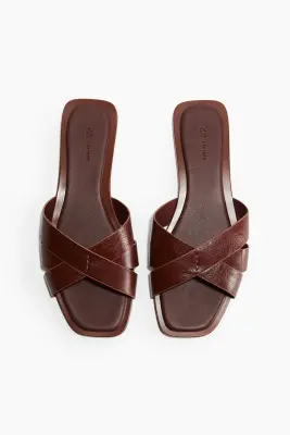 Sandales en cuir - Marron — photo 1