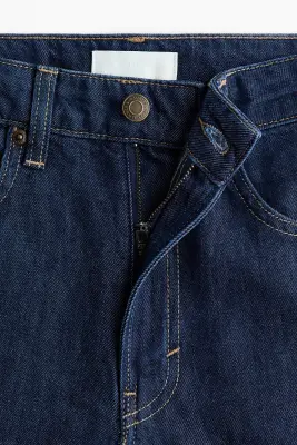 Wide High Waist Jeans - Bleu denim foncé — photo 4