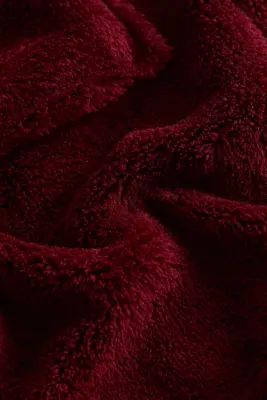 Robe de chambre avec détails brodés - Rouge foncé/A — photo 1