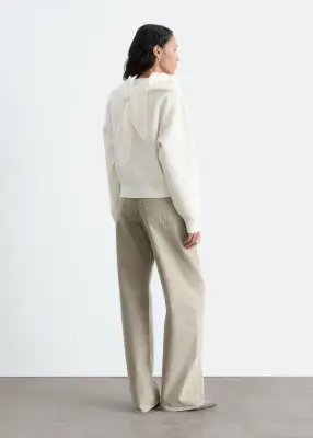 Pull en maille avec écharpe - Écru — photo 5