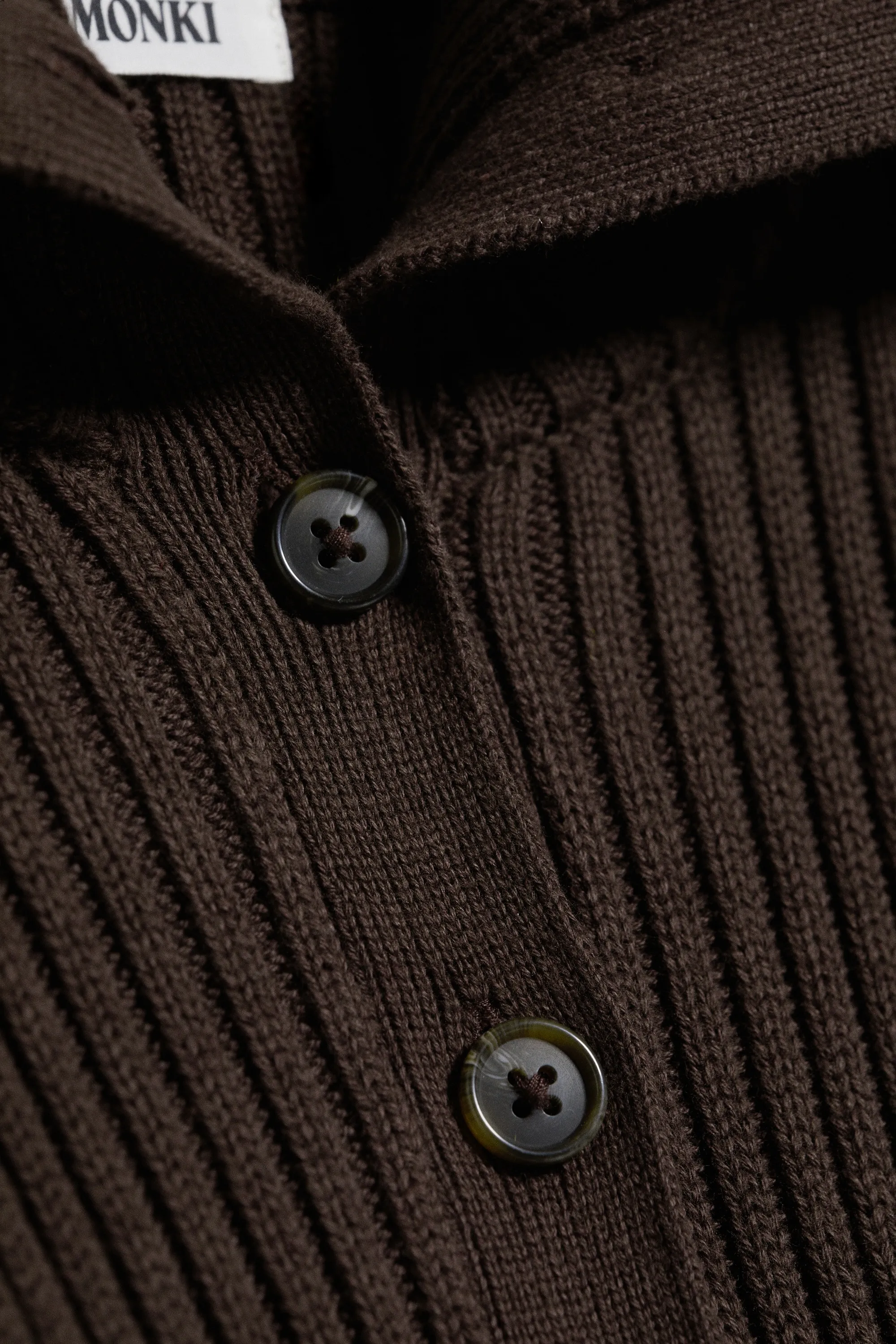 Cardigan confectionné cintré - Marron foncé