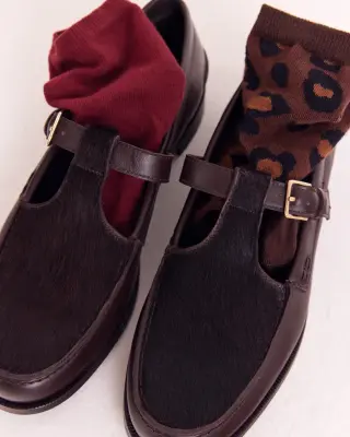 Chaussette Léo léopard fauve — photo 2