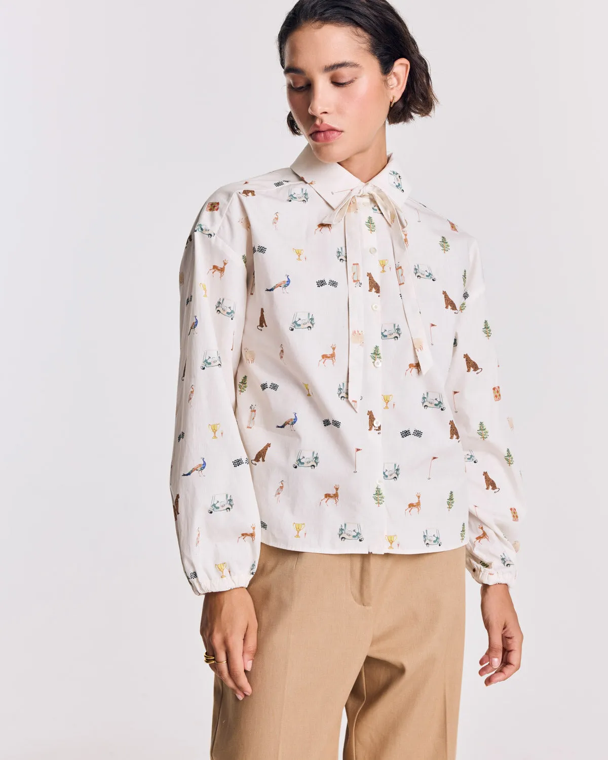 Chemise Ingrid imprimé Golf écru